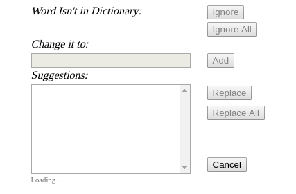 Spellchecker Page
